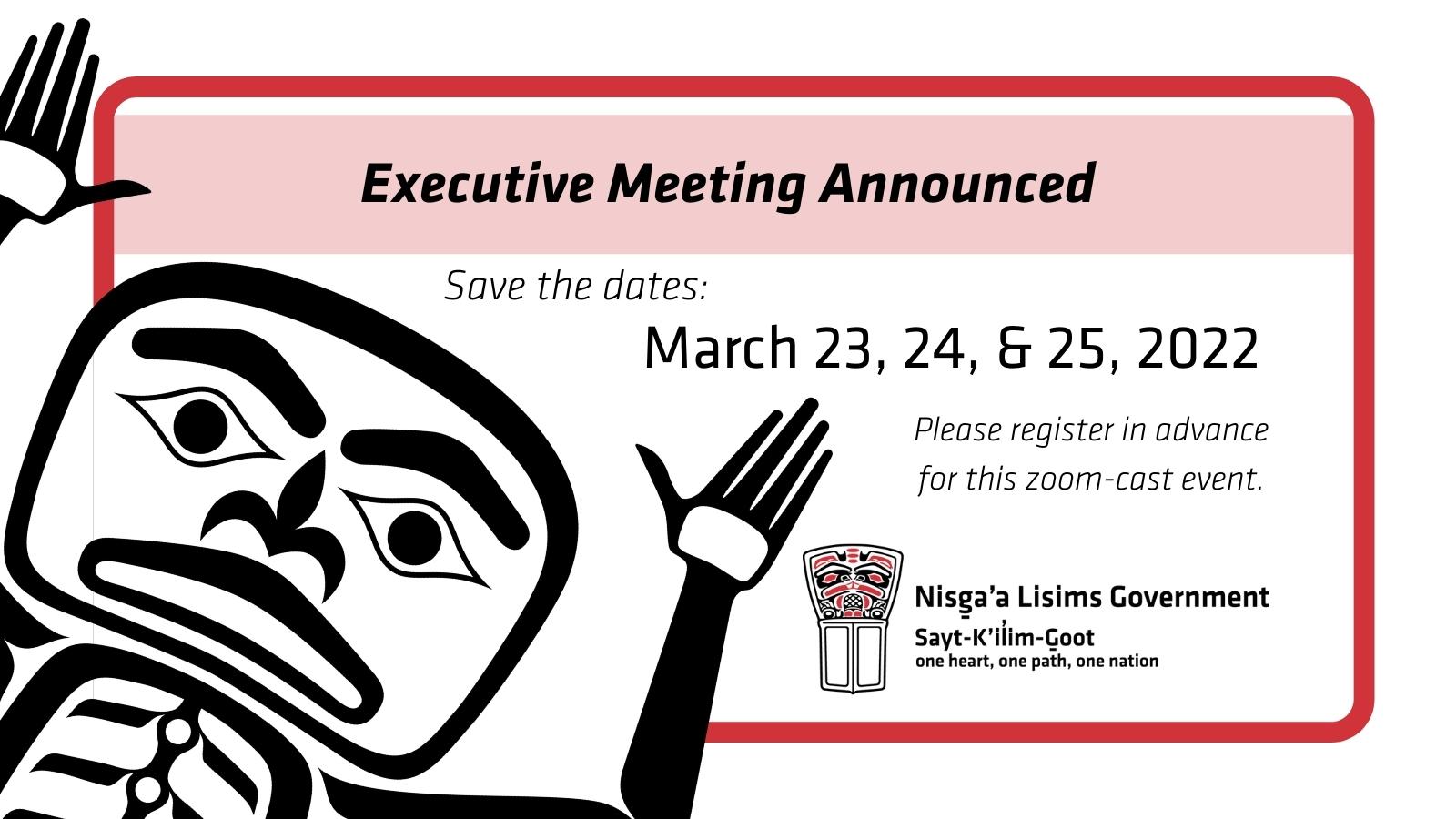 Mar 22. 2022. Executive Meeting Announced Media Thumbnail.  Twitter Sized.